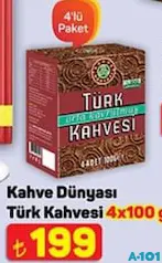 KAHVE DÜNYASI TÜRK KAHVESİ 4X100 G